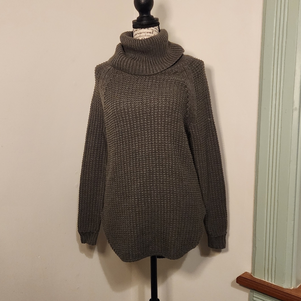 Merona Hunter Green Cowl Neck Sweater